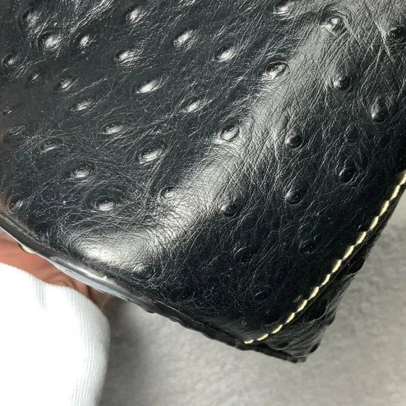 Dooney & Bourke Ostrich Leather Cooper Hobo Purse - Picture 11 of 16